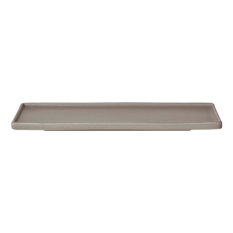 MAKOTO Japanese Style Stoneware Serving Plate, Elephant Skin (grey)