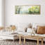 «Rustic Countryside Spring Awakening Gentle River Landscape Pastoral Scene Blossoming Trees Retro Large Wall Decor», reproduction encadrée-96074535-111664957