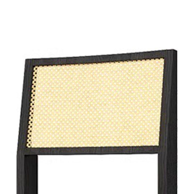 Solid wood rattan dining chair home simple