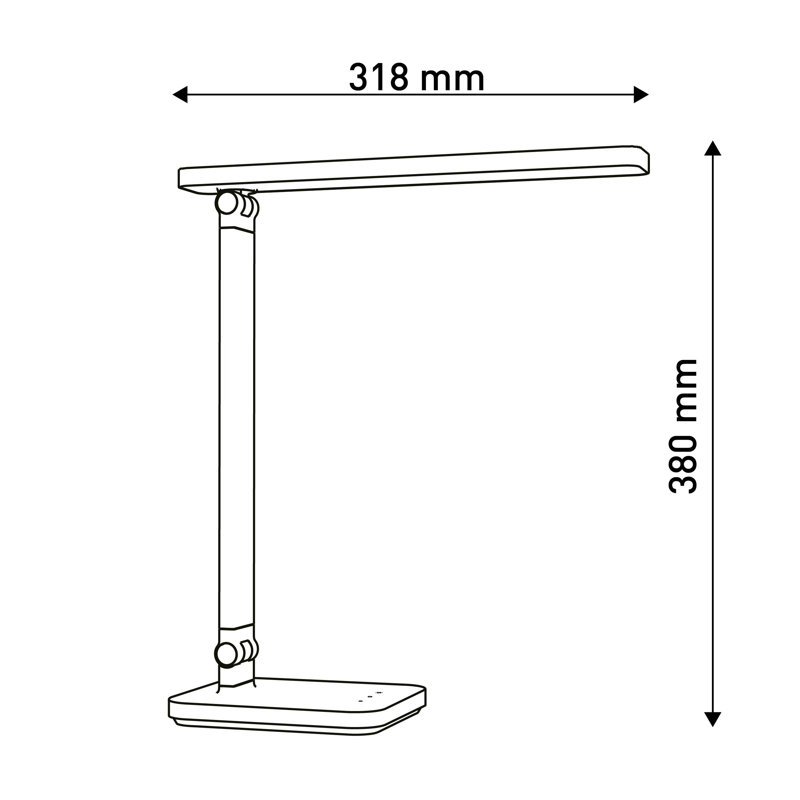 Cainnech Adjustable Metal Desk Lamp Lamp, Black