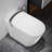 Elongated White Smart Toilet With Auto Open/Close Lid, Foot Sensor Function, 1.28 Siphonic Jet Flushing, Multiple Washing Modes, And Heated Seat For A Hygienic Bathroom-124249357