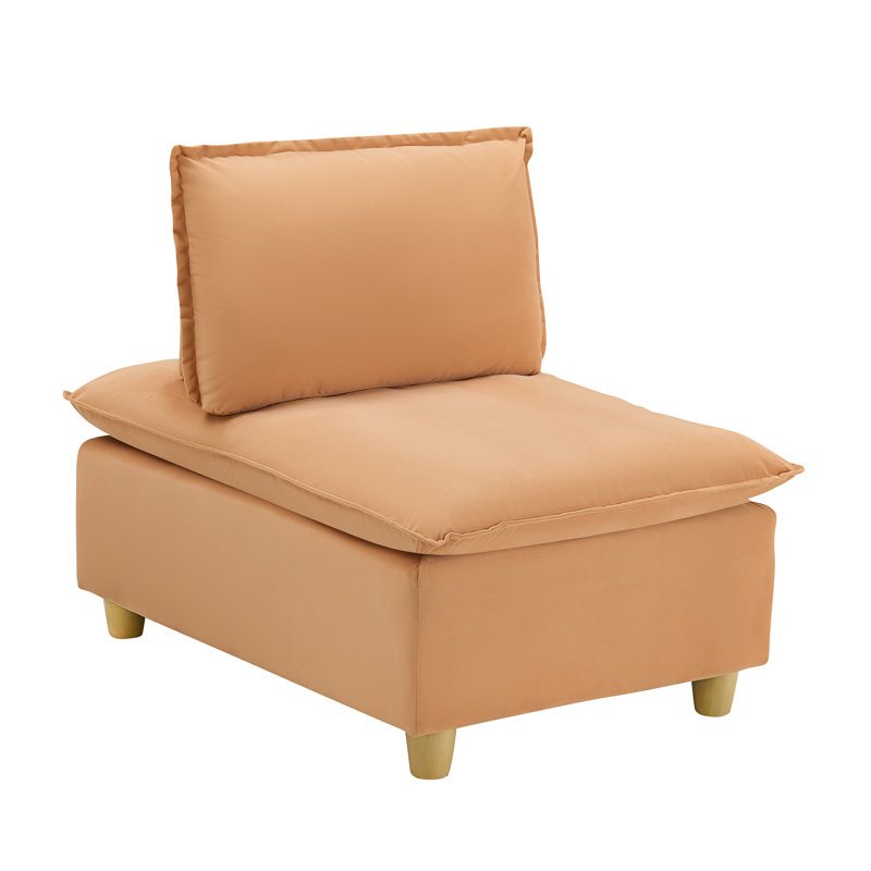Upholstered Single Chair, Brown