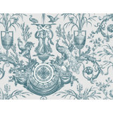 Avian Fountain Toile Wallpaper Roll