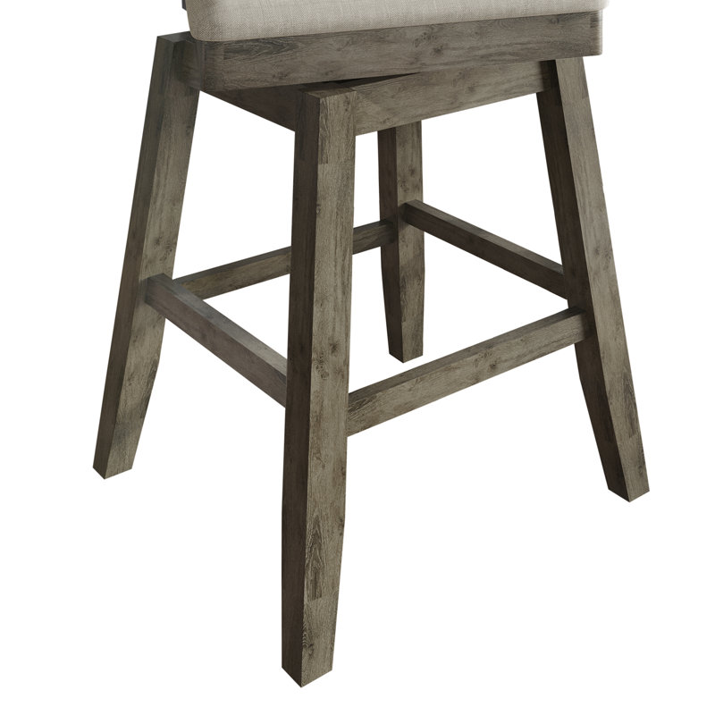 Ensemble de salle à manger 5 pièces à hauteur de comptoir avec chaises rembourrées et dossier carré, gris foncé, Gris foncé