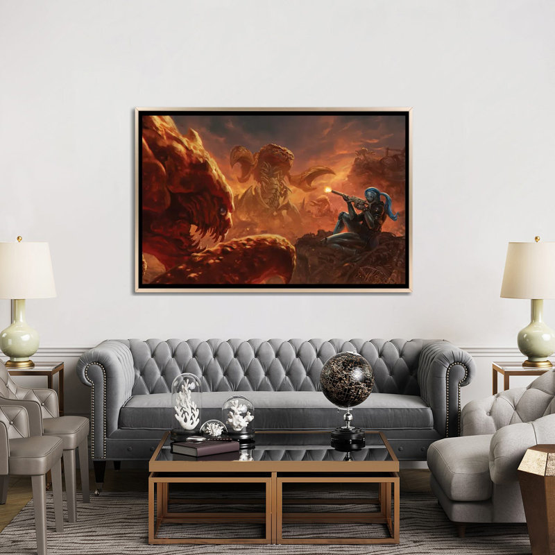 «Iseph Shooter Khefaks», reproduction d'art sur toile encadrée, H 40 po x l 60 po, Champagne