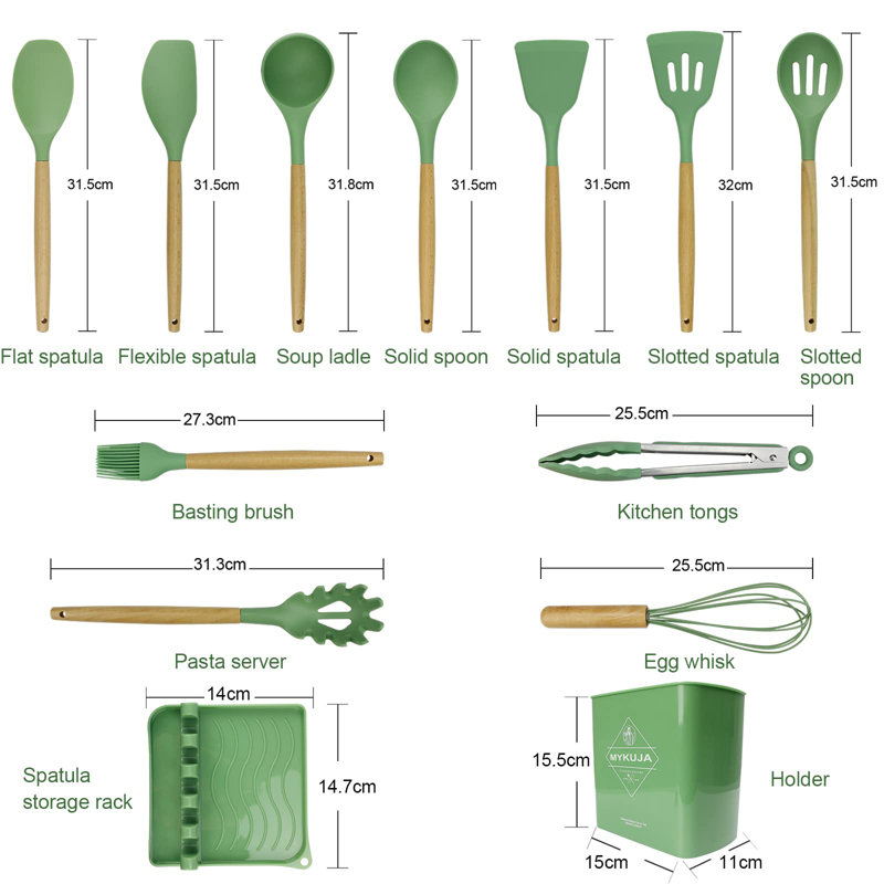 Ensemble d'ustensiles en silicone Wuyi
