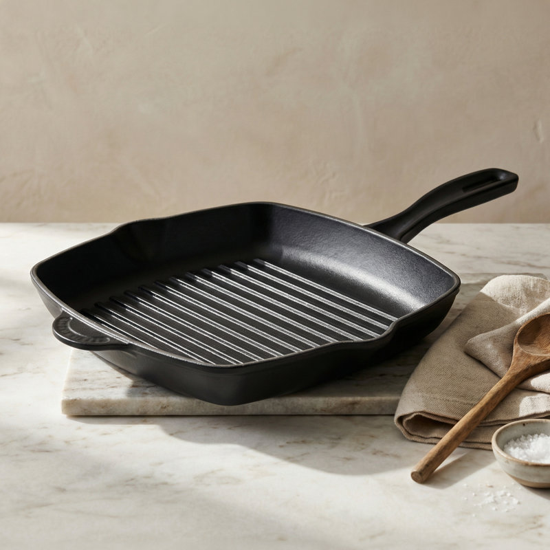 8.5 in. Non-Stick Cast Iron Grill Pan / Griddle Set