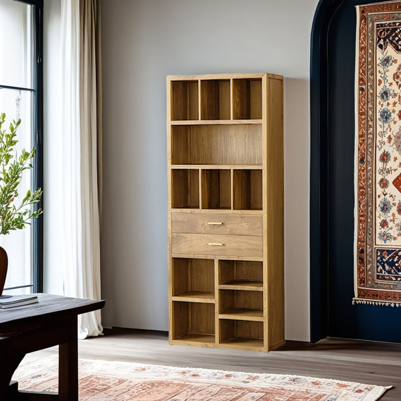 Nouvelle bibliothèque en bois chinois, Burlywood