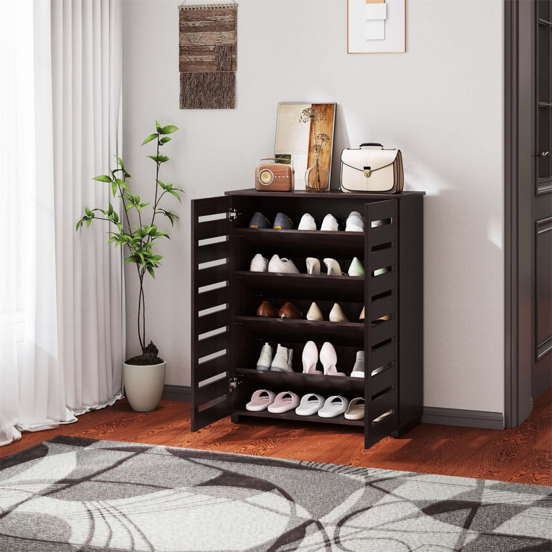 15 Pair Shoe Storage Cabinet, Brown