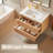 30'' Wall-Mounted Bathroom Vanity with Single Ceramic Sink, Modern Slatted Front, Natural Wood Finish,Soft-Close Drawers for Bathroom