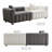 84" Modern Velvet Upholstered Sofa with Low Backrest, 3-Seater Couch-222544946