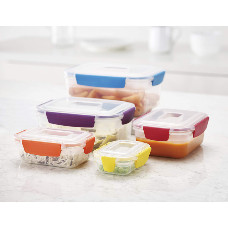 Multicolor BPA-Free Plastic Nesting Food Storage Container Set