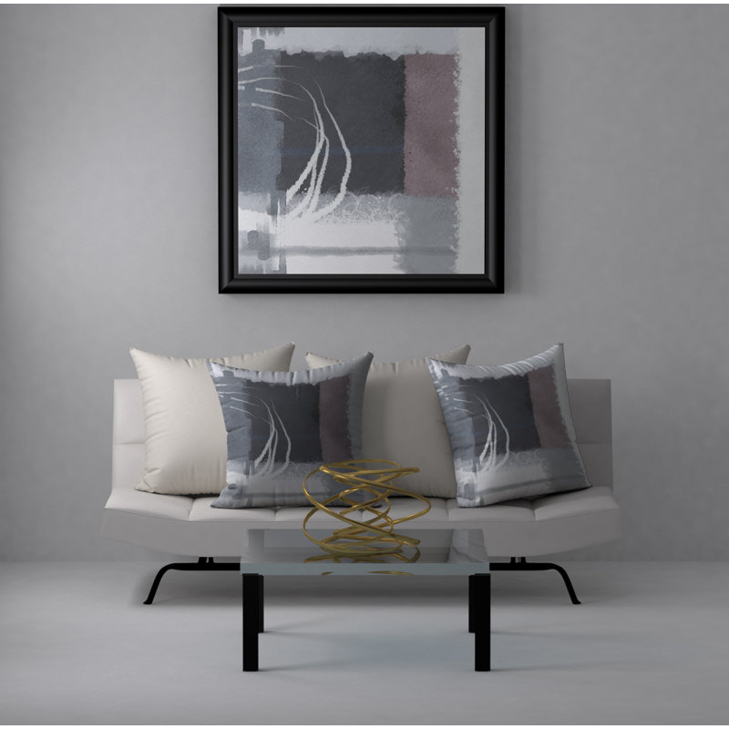 Abstract Throw Pillow, 20" H x 20" W