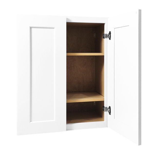 Ophelia & Co. White Solid Wood Wall Cabinet With Ample Storage And Easy ...