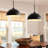 Black Pendant Light Double Head Adjustable Metal Hang Ceiling Lamp ,Kitchen/Bar/Restaurant Entryway/Warehouse