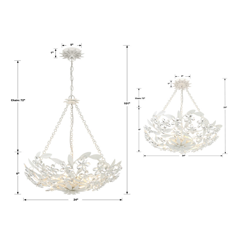 Babbitt 6 - Light Dimmable Novelty Chandelier, Matte White