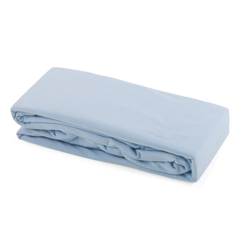 Graves 100% Cotton - Piece Oval Cot Fitted Sheet, Blue