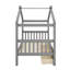 Lit en bois avec tiroirs-345080061