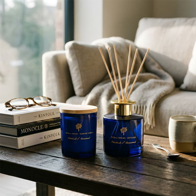 Nicola Spring - Soy Wax Scented Candle & Reed Diffuser Set - Lemongrass