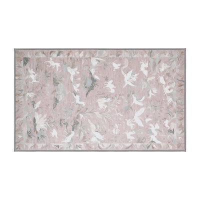 Tapis gris soyeux et moelleux