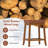 Saddle Bar Stools With Pu Leather Seat Solid Rubber Wood Frame Footrest-743857695-743857689