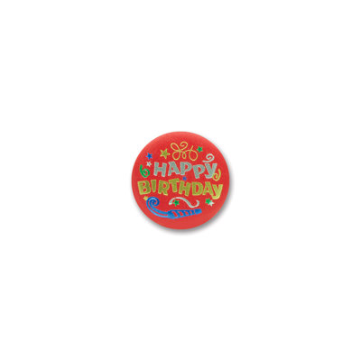 Bouton joyeux anniversaire en satin