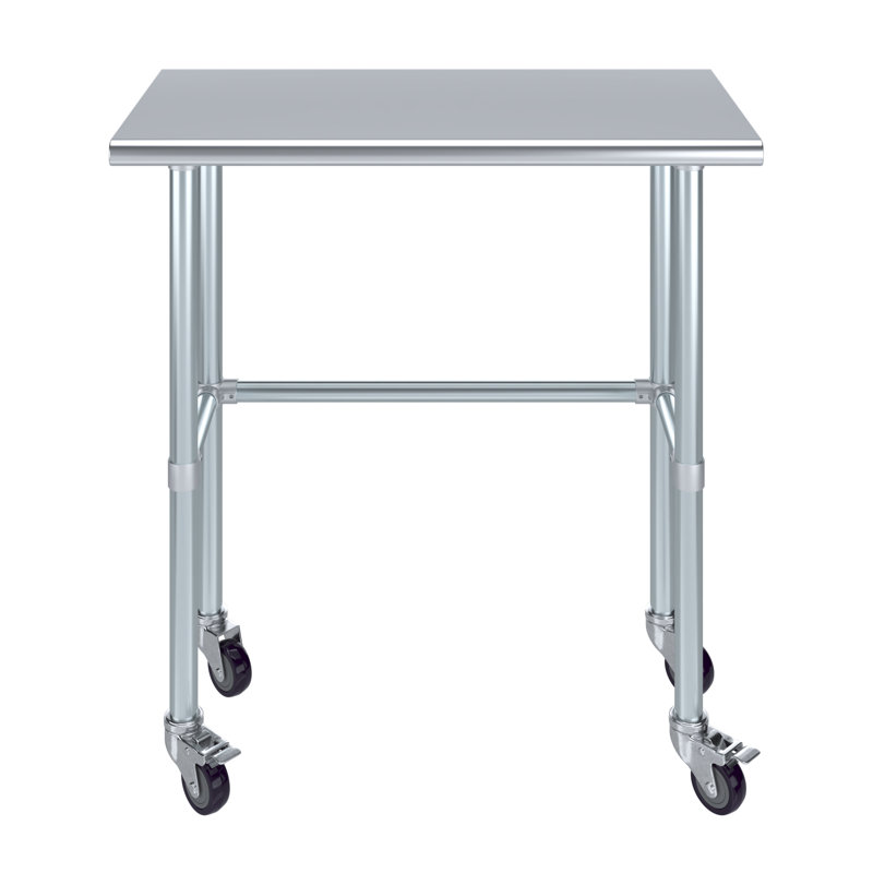 Table de travail en acier inoxydable, H 38 po x L 36 po x l 18 po