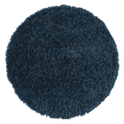 Shaggy Lush Dark Blue Rug