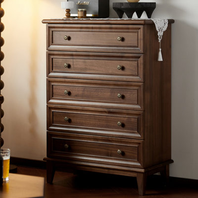 Commode d'appoint en noyer noir Simple Retro Style