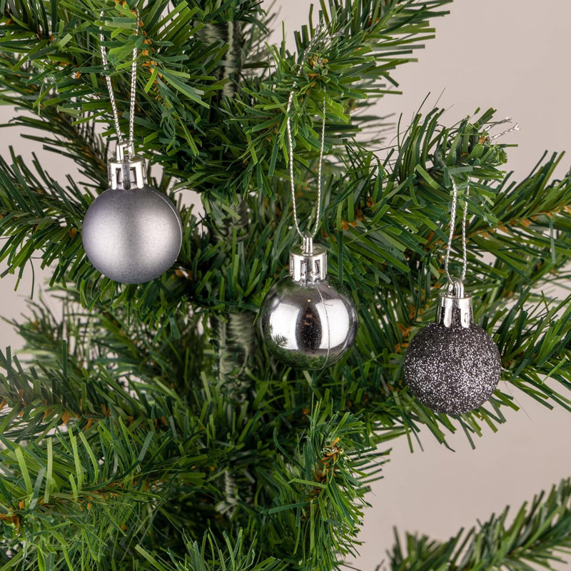 3cm Polyvinyl Chloride (PVC) Bauble, Grey