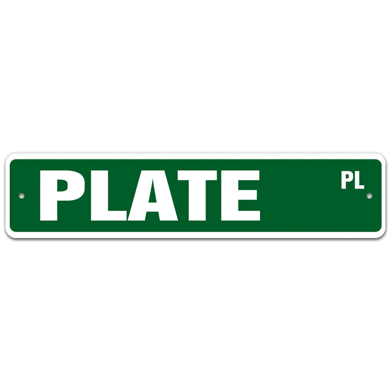 Plaque de rue Kilby, H 4 po x l 18 po x P 0,1 po