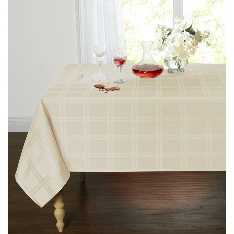 Huguley Tablecloth, 84" W x 60" L, Beige