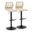 Tabourets ajustables avec repose-pieds arrondi Fayette-93570917-93570915