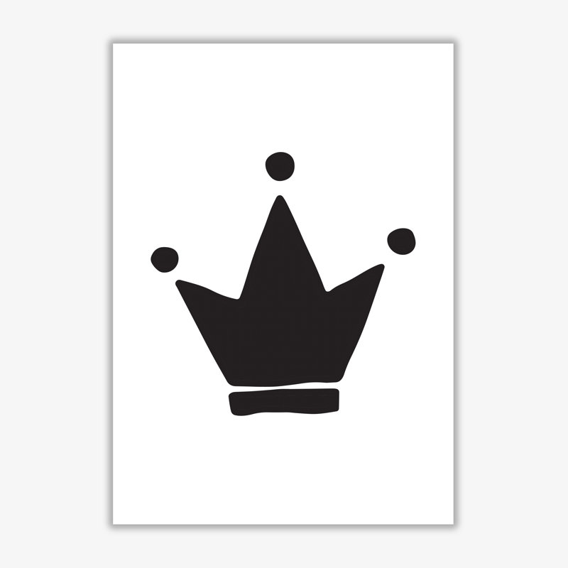 Black Crown - Painting, No Frame, 30 cm H x 21 cm W x 1 cm D