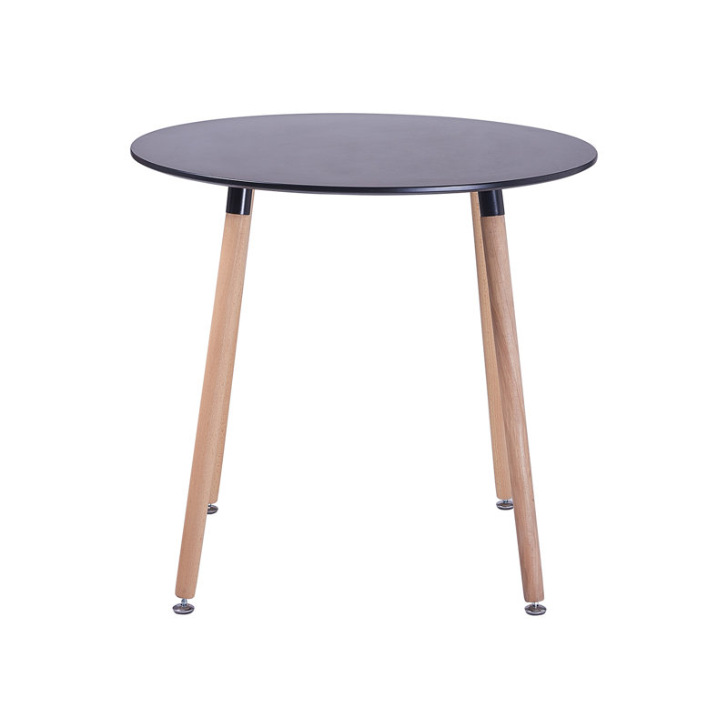 Bowdoin Round Solid Wood Dining Table, Black