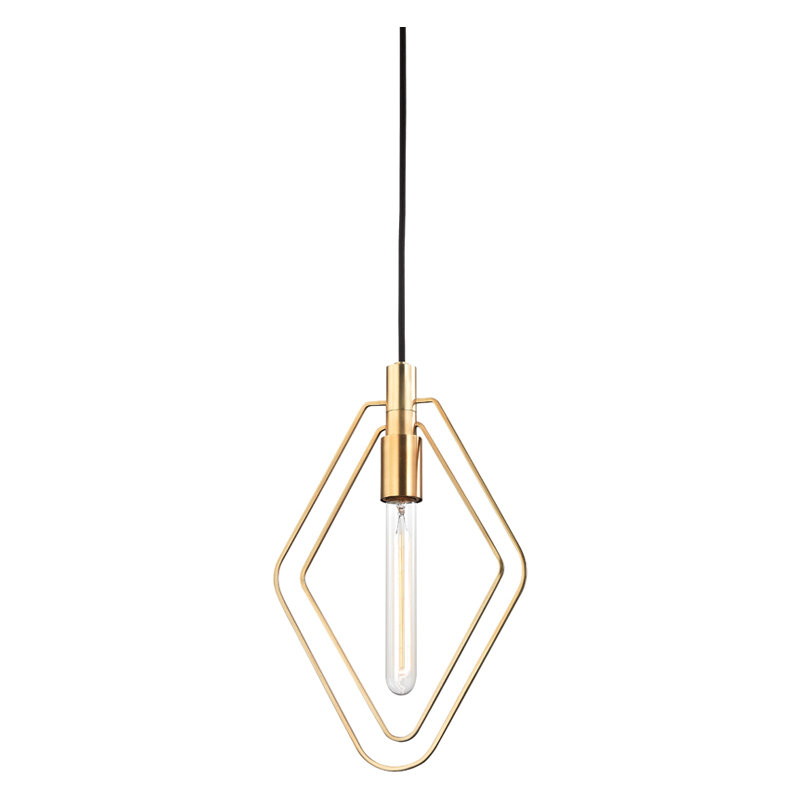 Masonville 1 Light Mini Pendant, Aged Brass