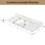 Arbios 48"  Quartz Single Vanity Top with Sink Faucet Holes-92756958