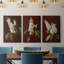 Floral Study Series LXVII - Ensemble de toiles tendues avec châssis Premium - Prêt à être accroché-421066607