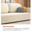 Canapé ajustable en velours crème Tech-545315435