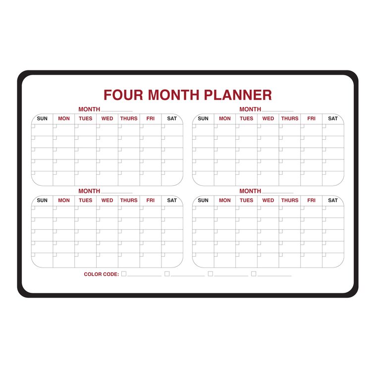 MONTHLY CALENDAR AND MEMO CHALKBOARD - ERASABLE SURFACE GRAPHICS