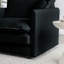 Comfy Armchair In Black Chenille - Convenient Assembly Single Seat Breathable