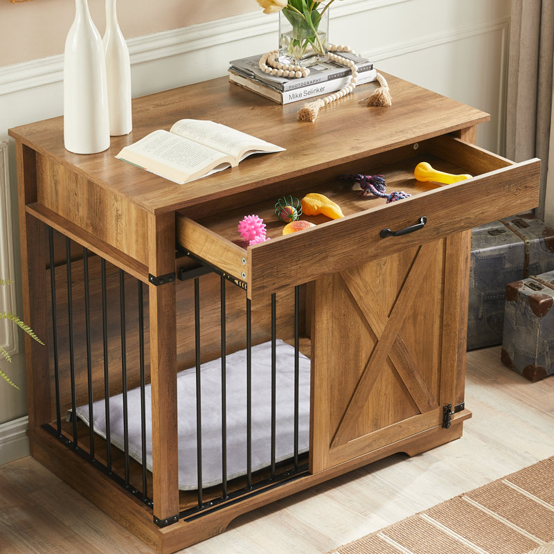 Doorbal Wood Furniture Style Crate with 1 Door, Rustic Oak