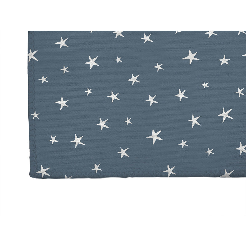 Paillasson Starry Night Light Green, Bleu, L 60 po x L 84 po