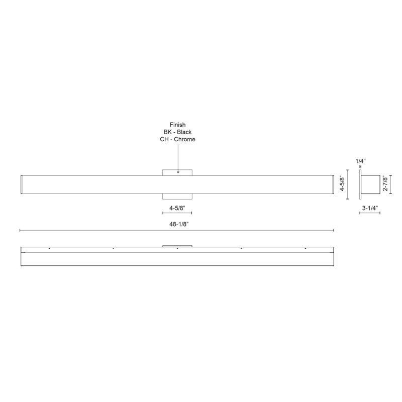 Jane LED Vanity Light, Black