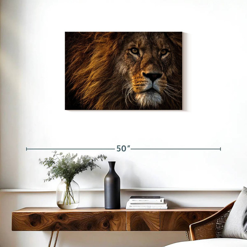 Brampt Wild Haired Lion Head, 20" H x 30" W