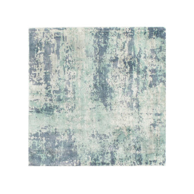 Fine Hand knotted V.Silk Modern rug 2' X 2'