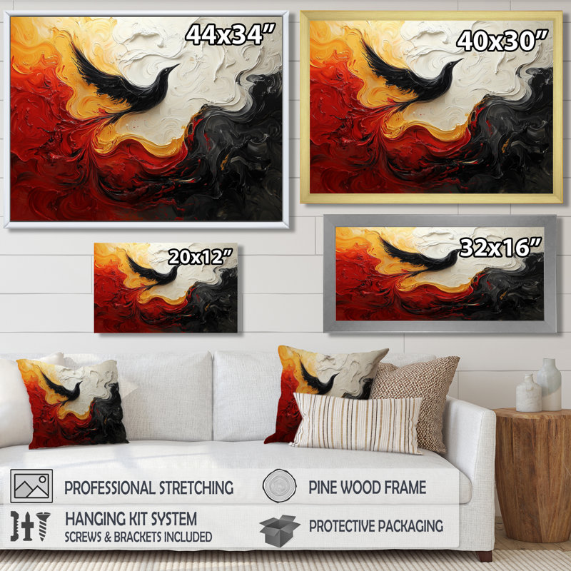 Whitlatch - Abstract Canvas Art Print, Reproduction encadrée d'une seule photo, H 12 po x l 20 po, Doré