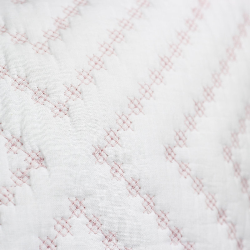 House Modern & Contemporary Cotton Geometric Shapes Quilt, Pink, Twin/Twin XL Quilt + 1 Sham