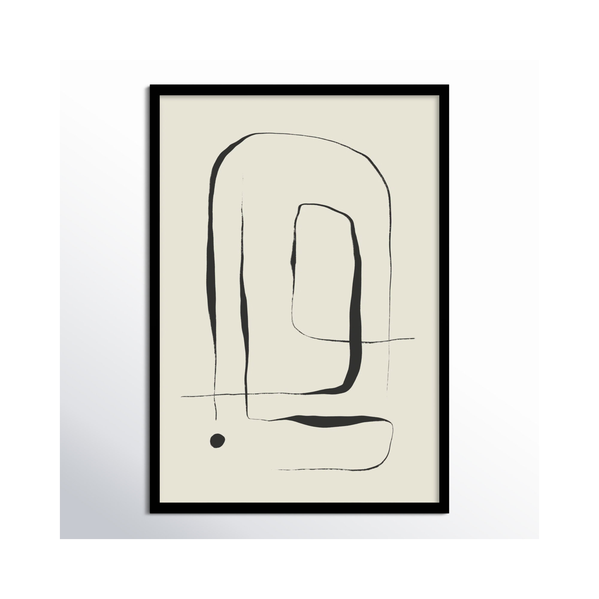 The Point No 2 by Treechild  Wood Framed Wall Art Print, 33" H x 23" W, Black