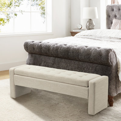 Anthonique 55.1'' W Modern Tufted Upholstered Storage Bench